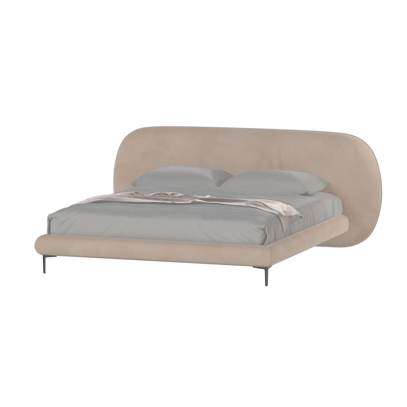 Bolzano Upholstered Bed with Curved Headboard