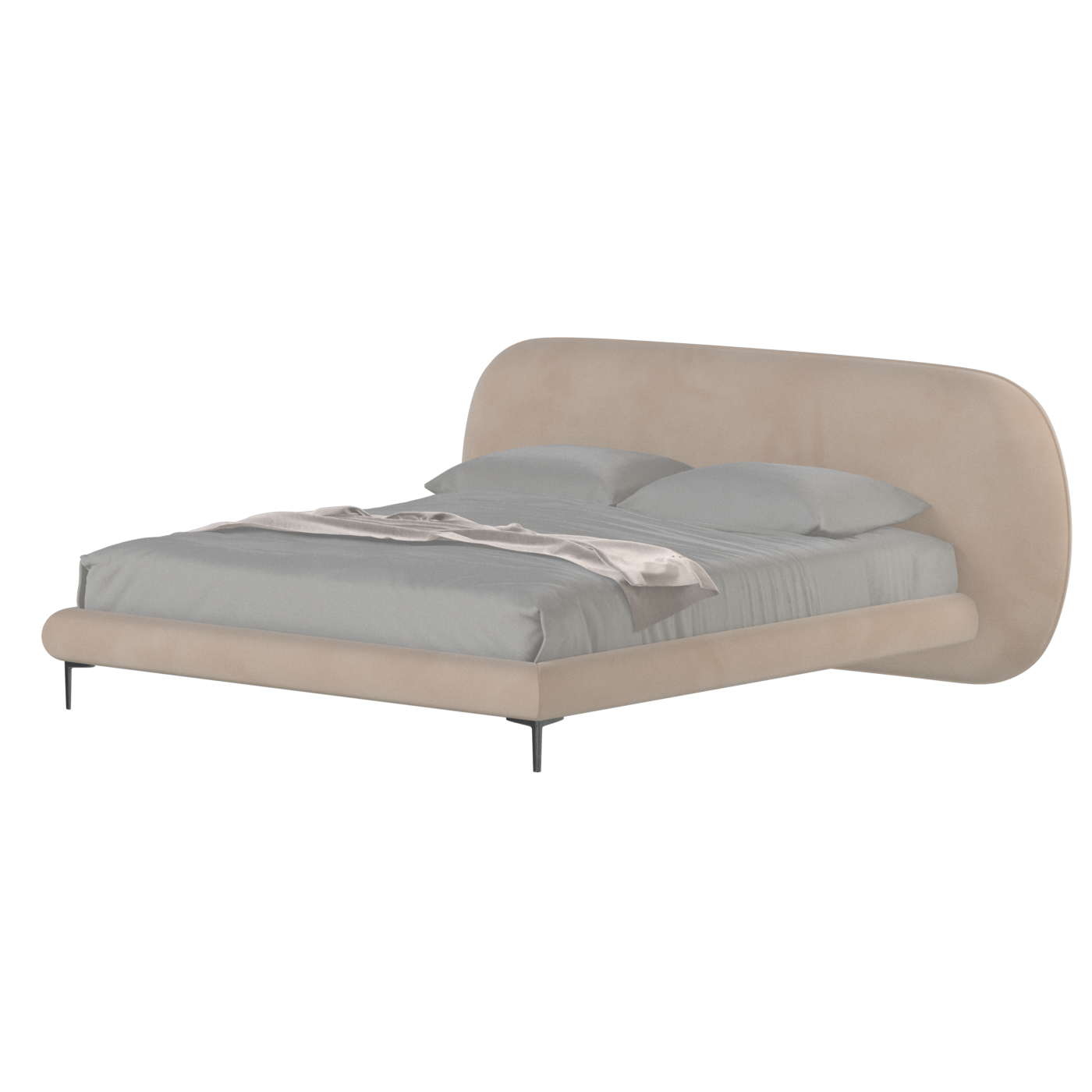 Bolzano Upholstered Bed with Curved Headboard