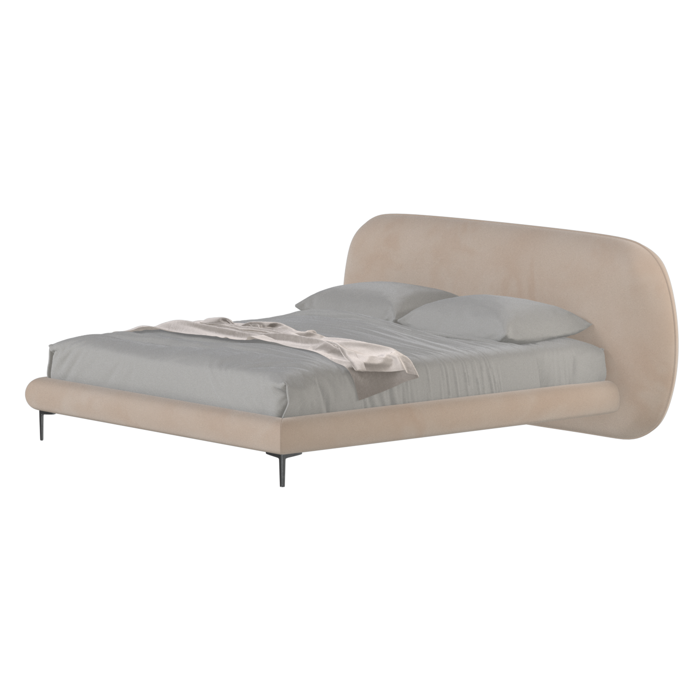 Bolzano Upholstered Bed with Curved Headboard