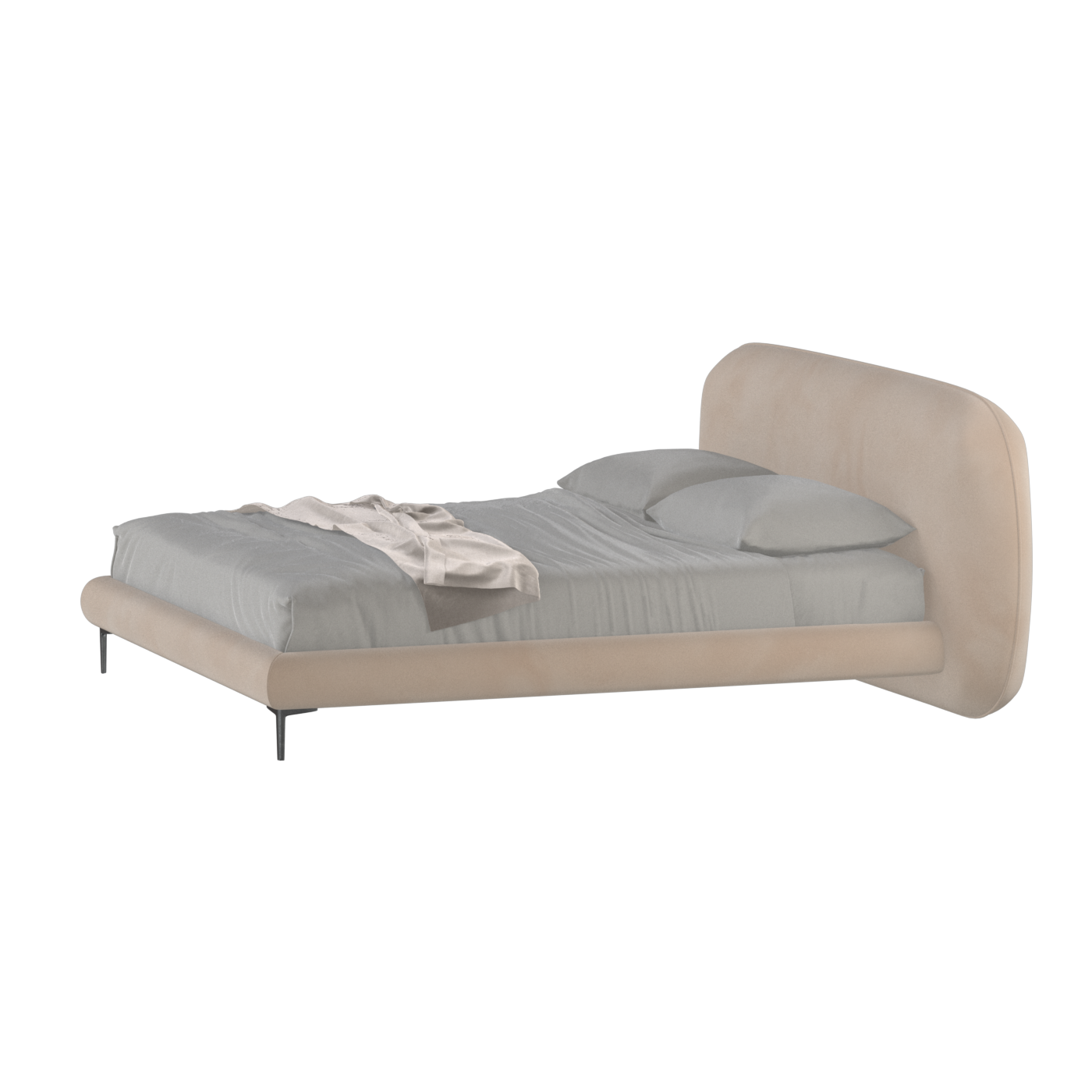 Bolzano Upholstered Bed with Curved Headboard