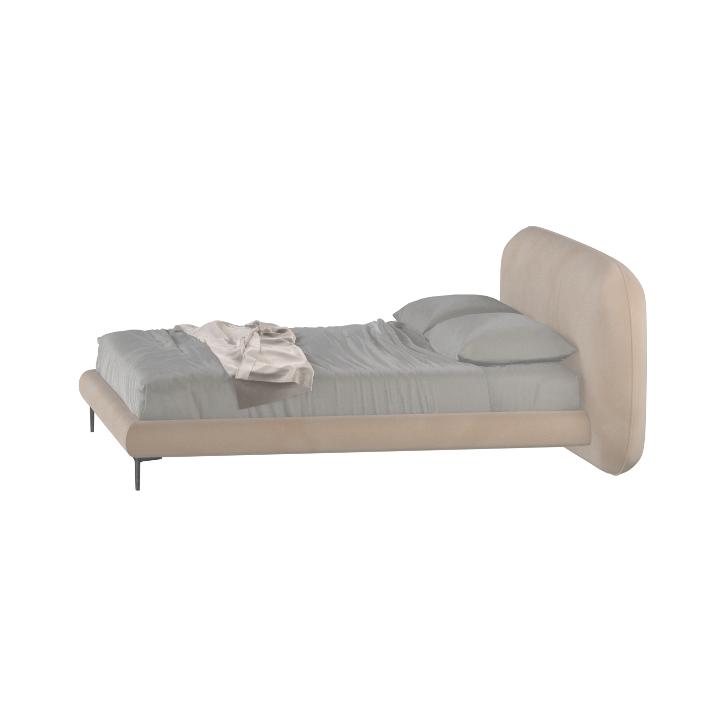 Bolzano Upholstered Bed with Curved Headboard