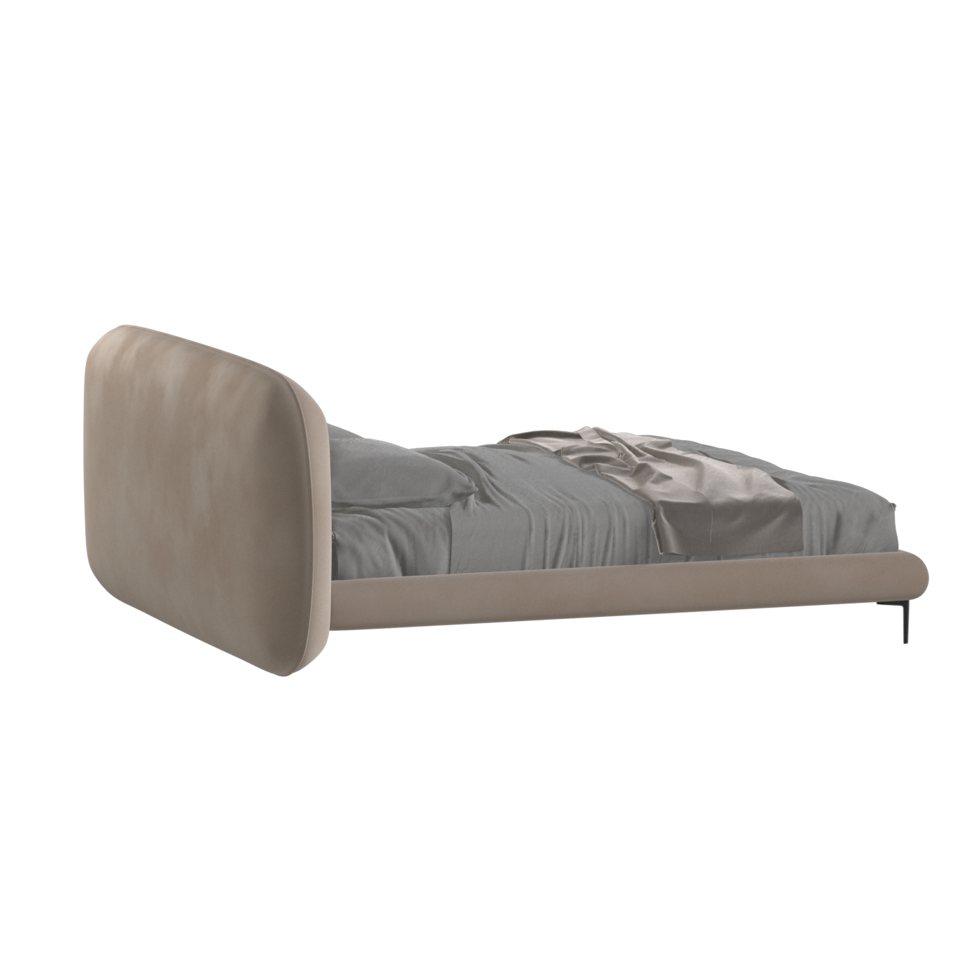Bolzano Upholstered Bed with Curved Headboard