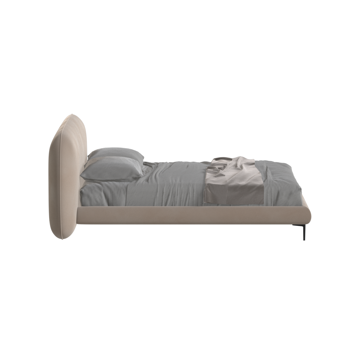 Bolzano Upholstered Bed with Curved Headboard