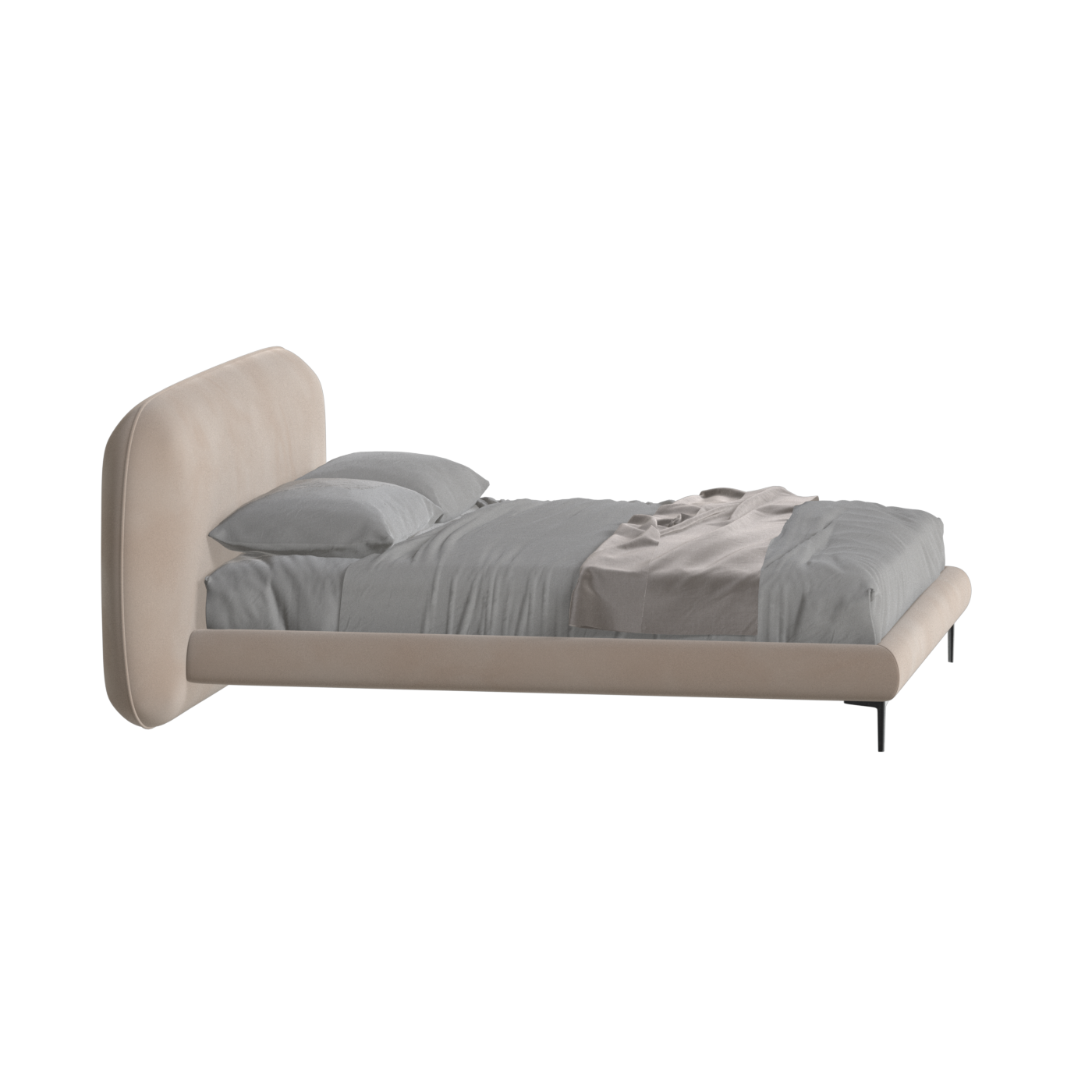 Bolzano Upholstered Bed with Curved Headboard
