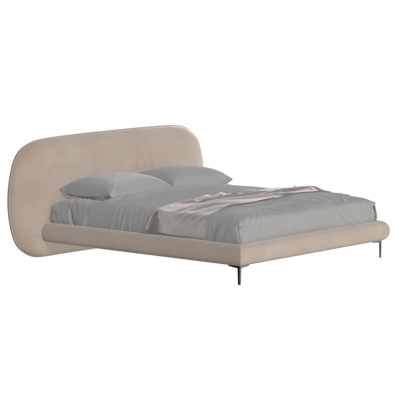 Bolzano Upholstered Bed with Curved Headboard