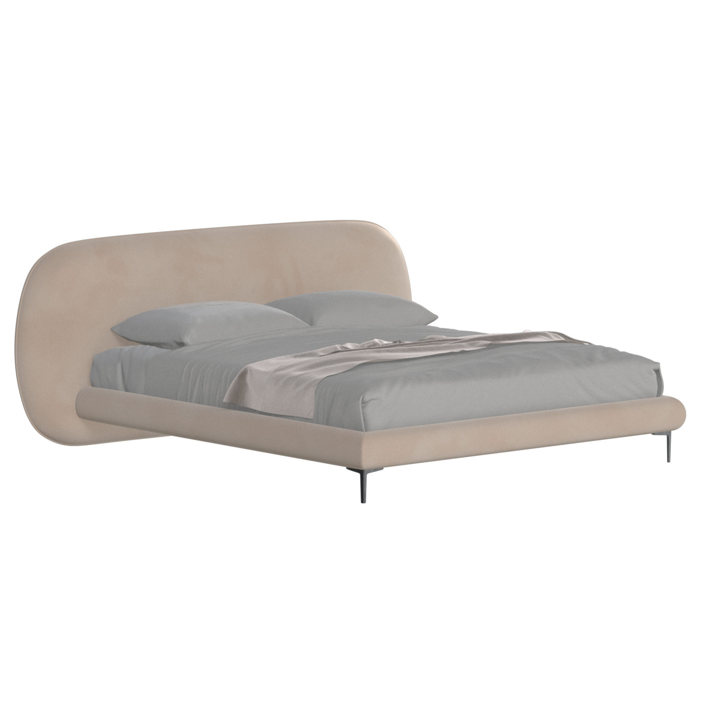 Bolzano Upholstered Bed with Curved Headboard