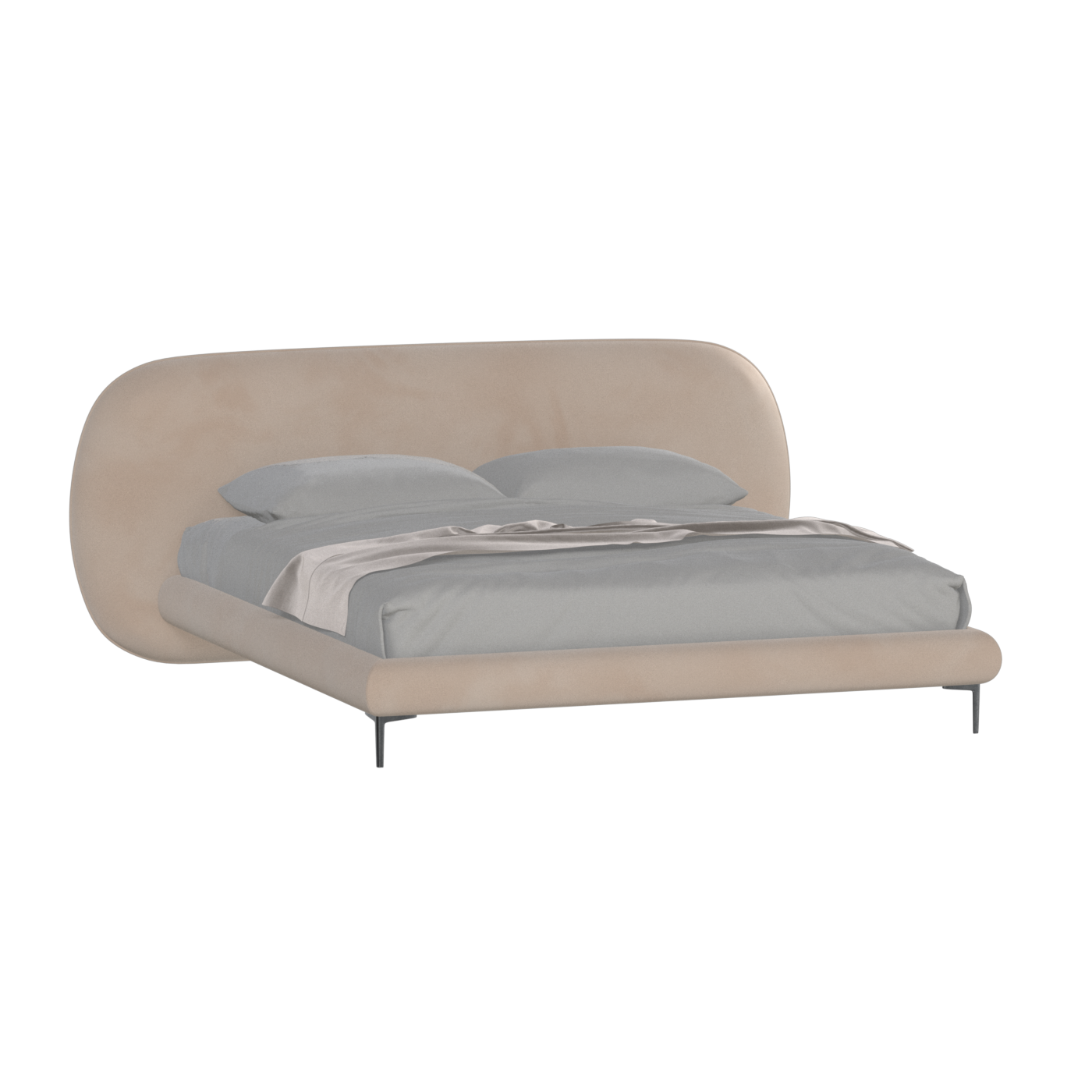 Bolzano Upholstered Bed with Curved Headboard