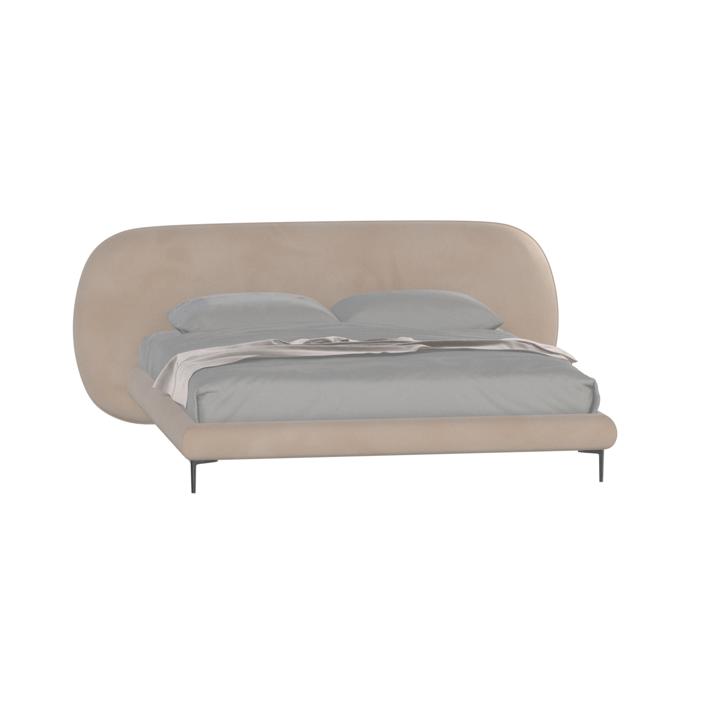 Bolzano Upholstered Bed with Curved Headboard