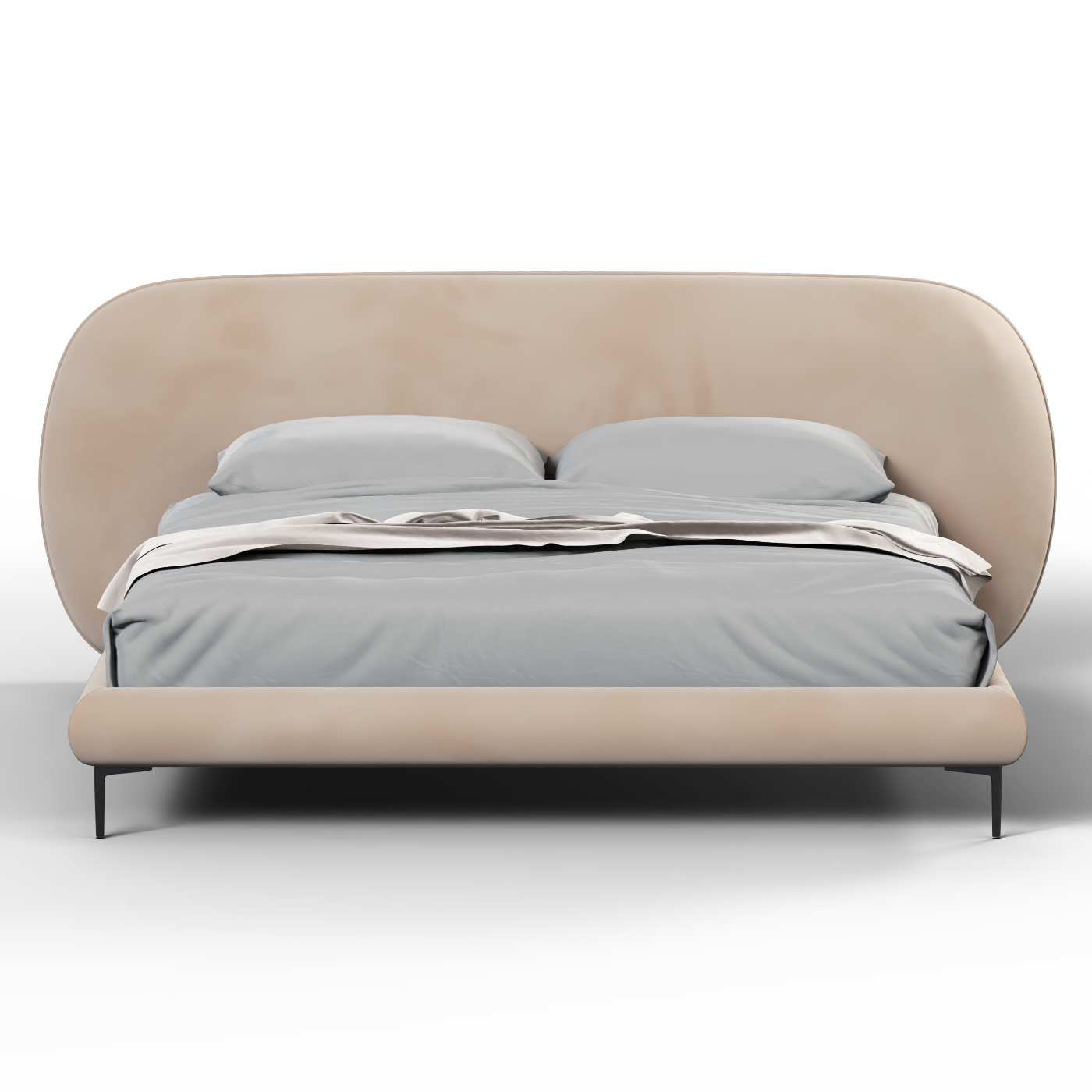 Bolzano Upholstered Bed with Curved Headboard