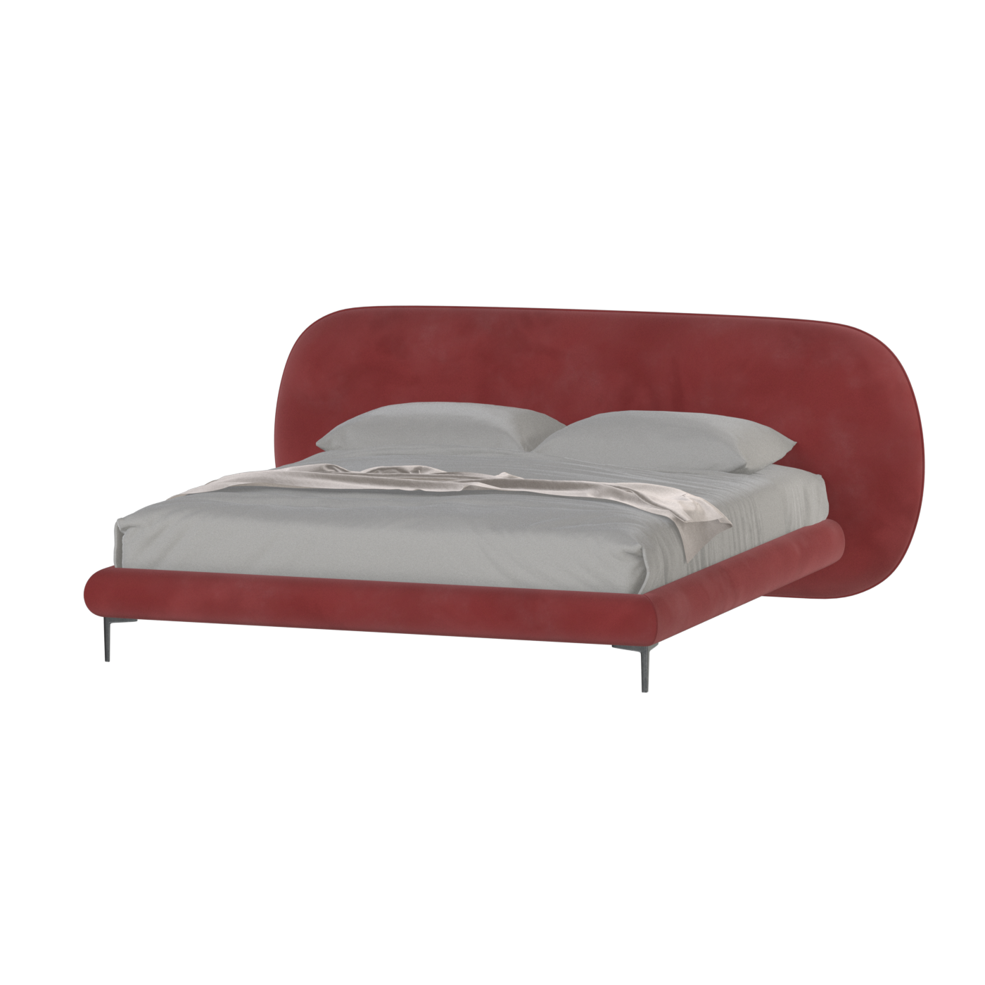 Bolzano Upholstered Bed with Curved Headboard