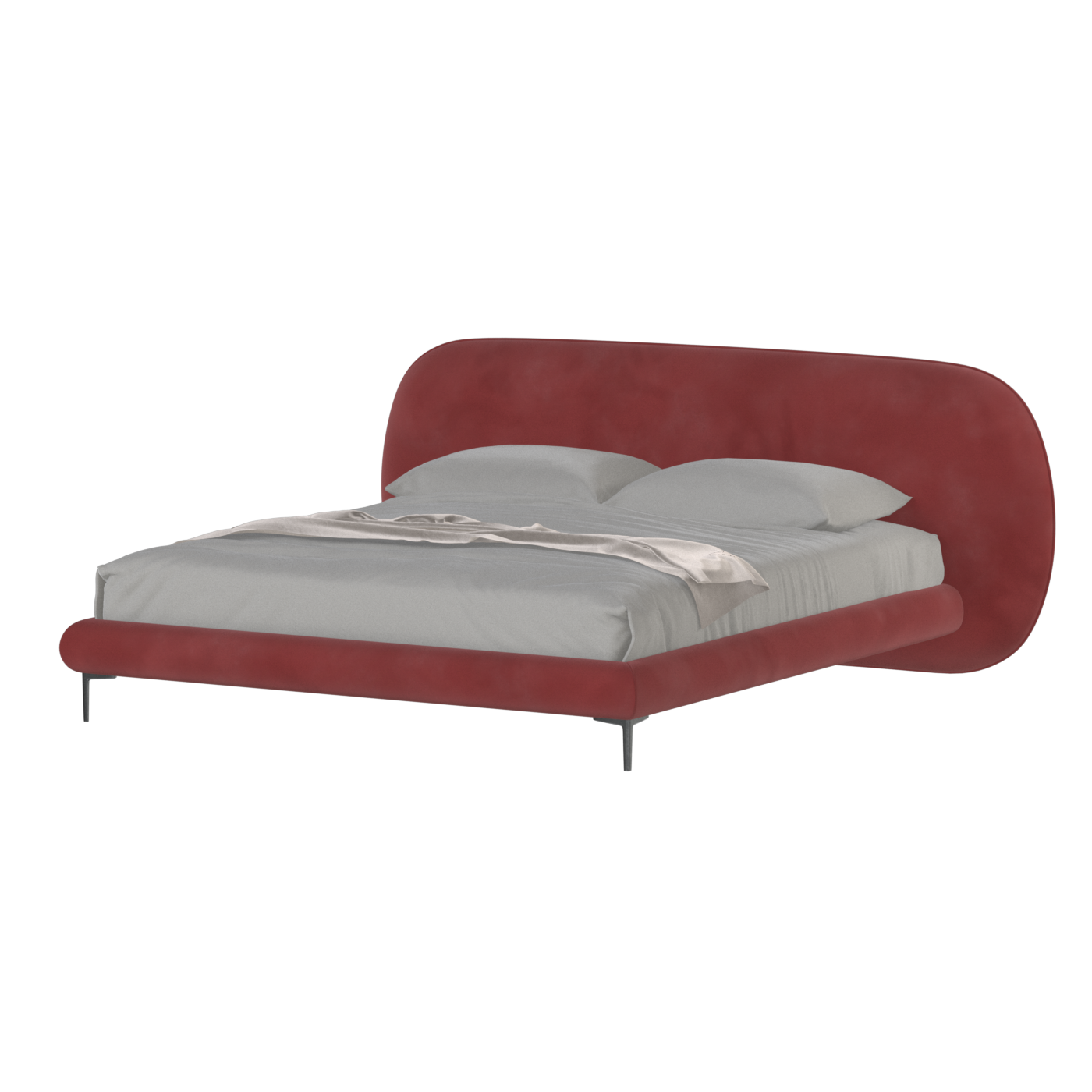 Bolzano Upholstered Bed with Curved Headboard