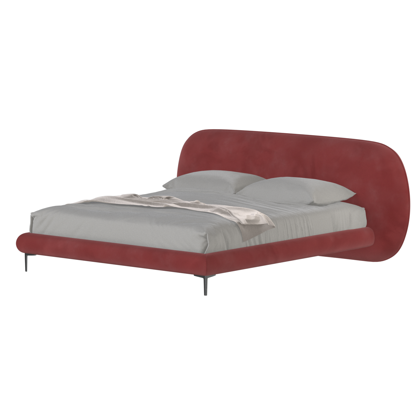 Bolzano Upholstered Bed with Curved Headboard