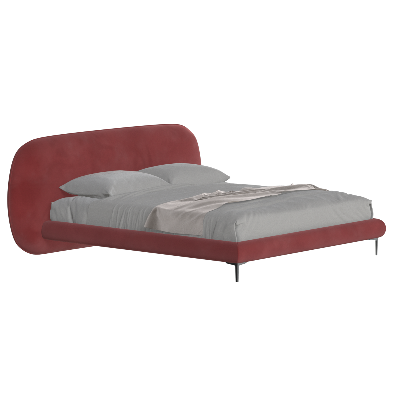 Bolzano Upholstered Bed with Curved Headboard