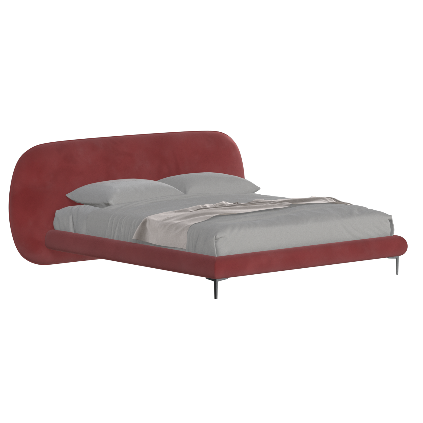 Bolzano Upholstered Bed with Curved Headboard