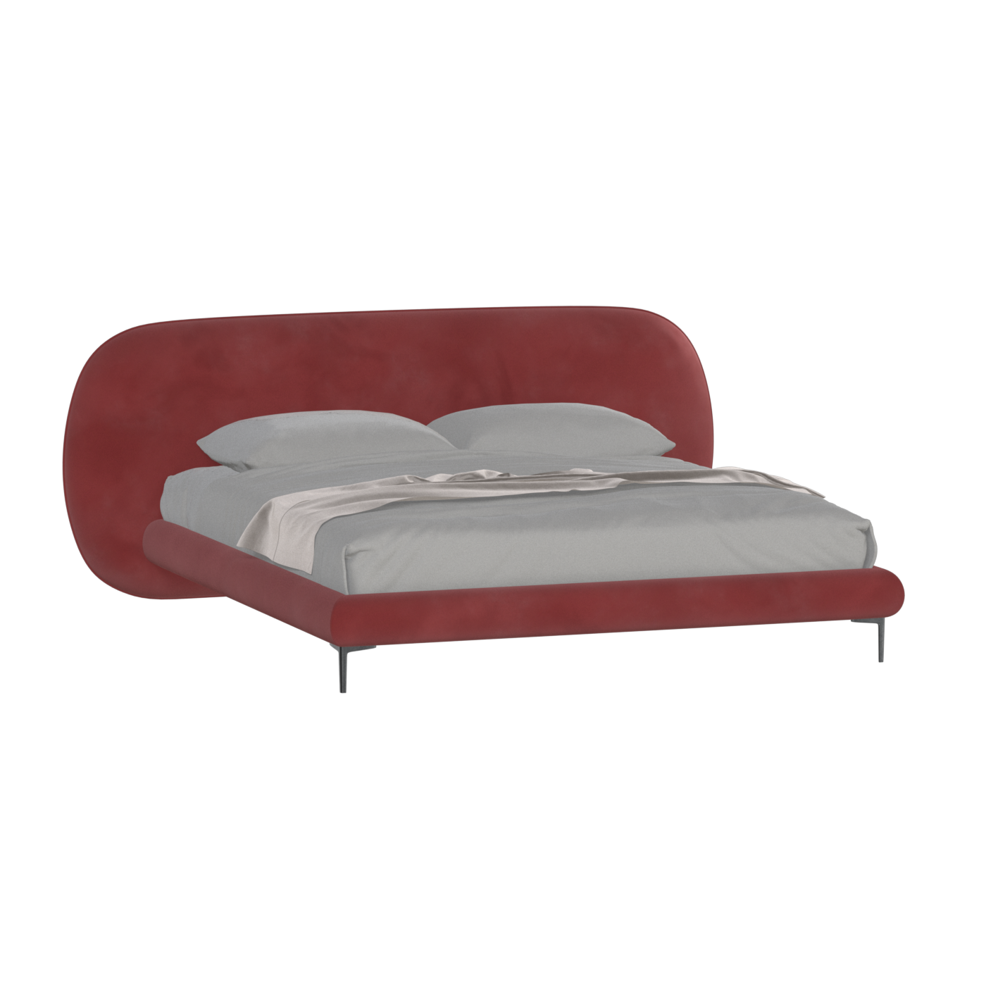 Bolzano Upholstered Bed with Curved Headboard