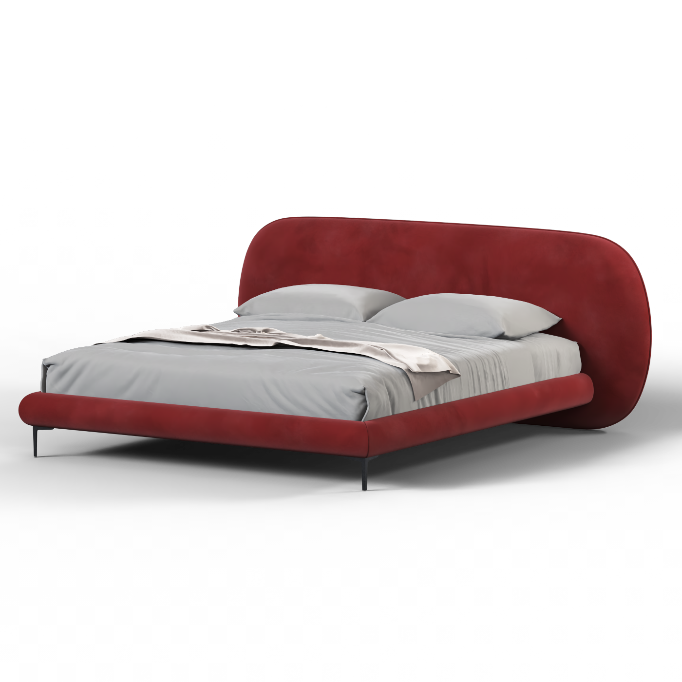 Bolzano Upholstered Bed with Curved Headboard