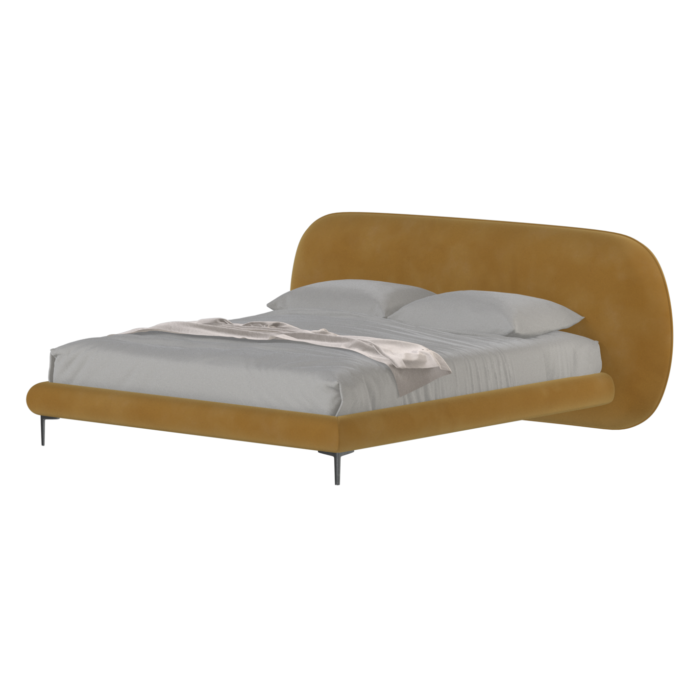 Bolzano Upholstered Bed with Curved Headboard