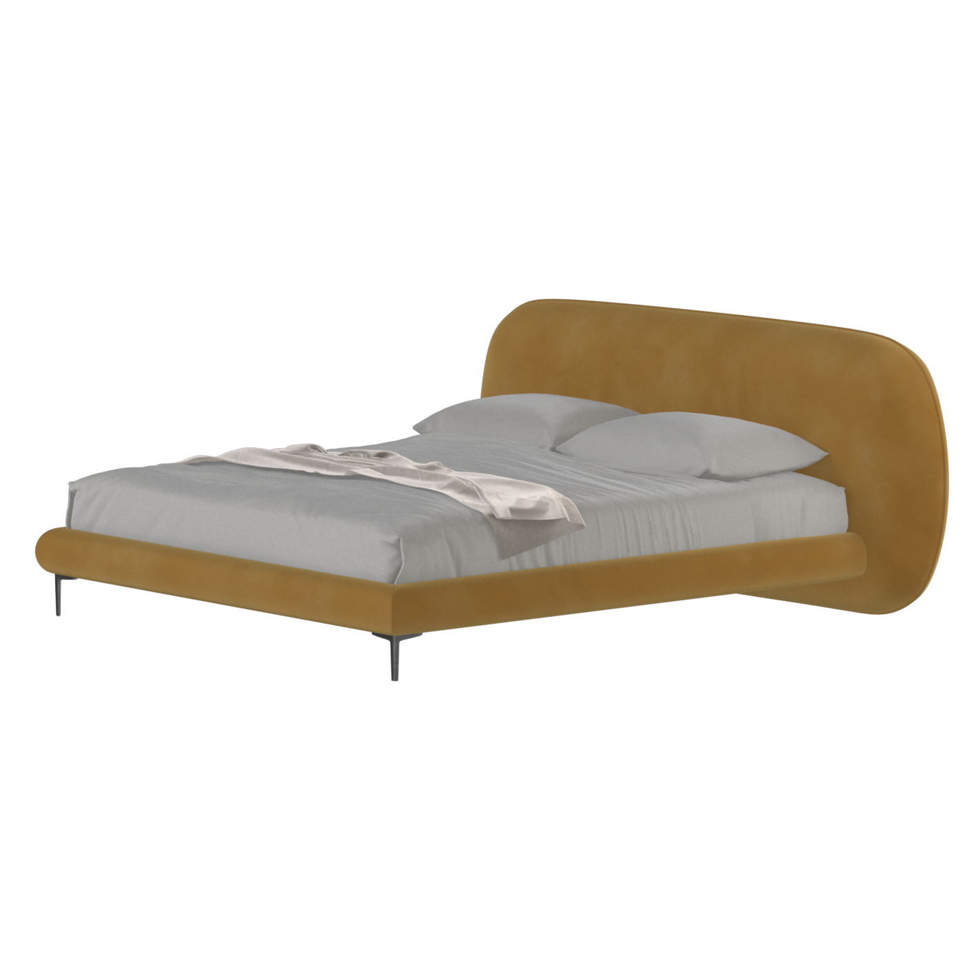 Bolzano Upholstered Bed with Curved Headboard