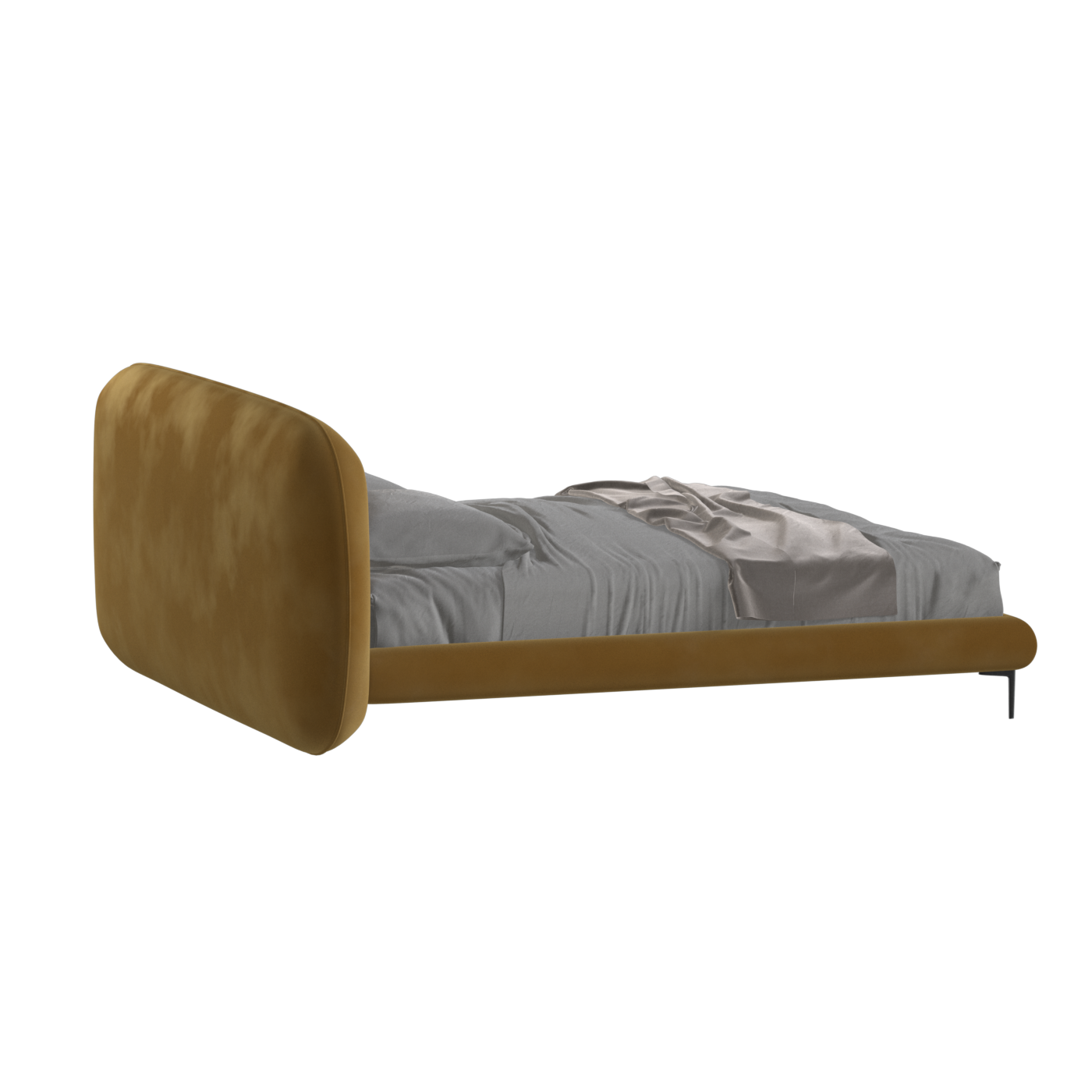 Bolzano Upholstered Bed with Curved Headboard