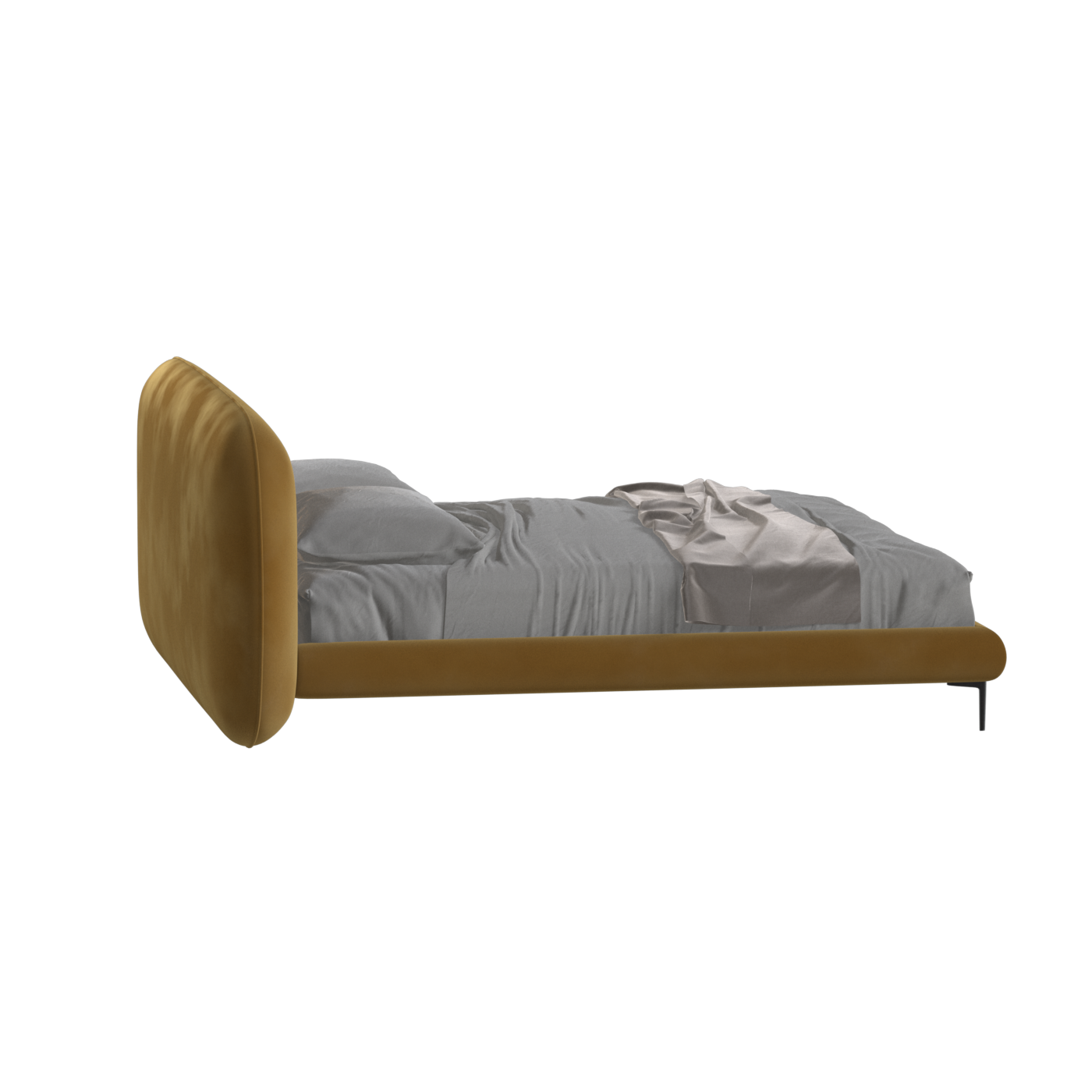 Bolzano Upholstered Bed with Curved Headboard