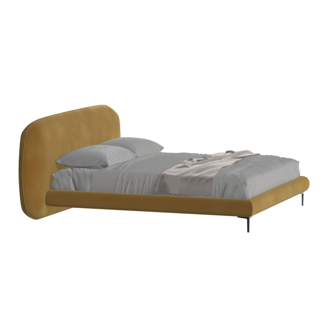 Bolzano Upholstered Bed with Curved Headboard