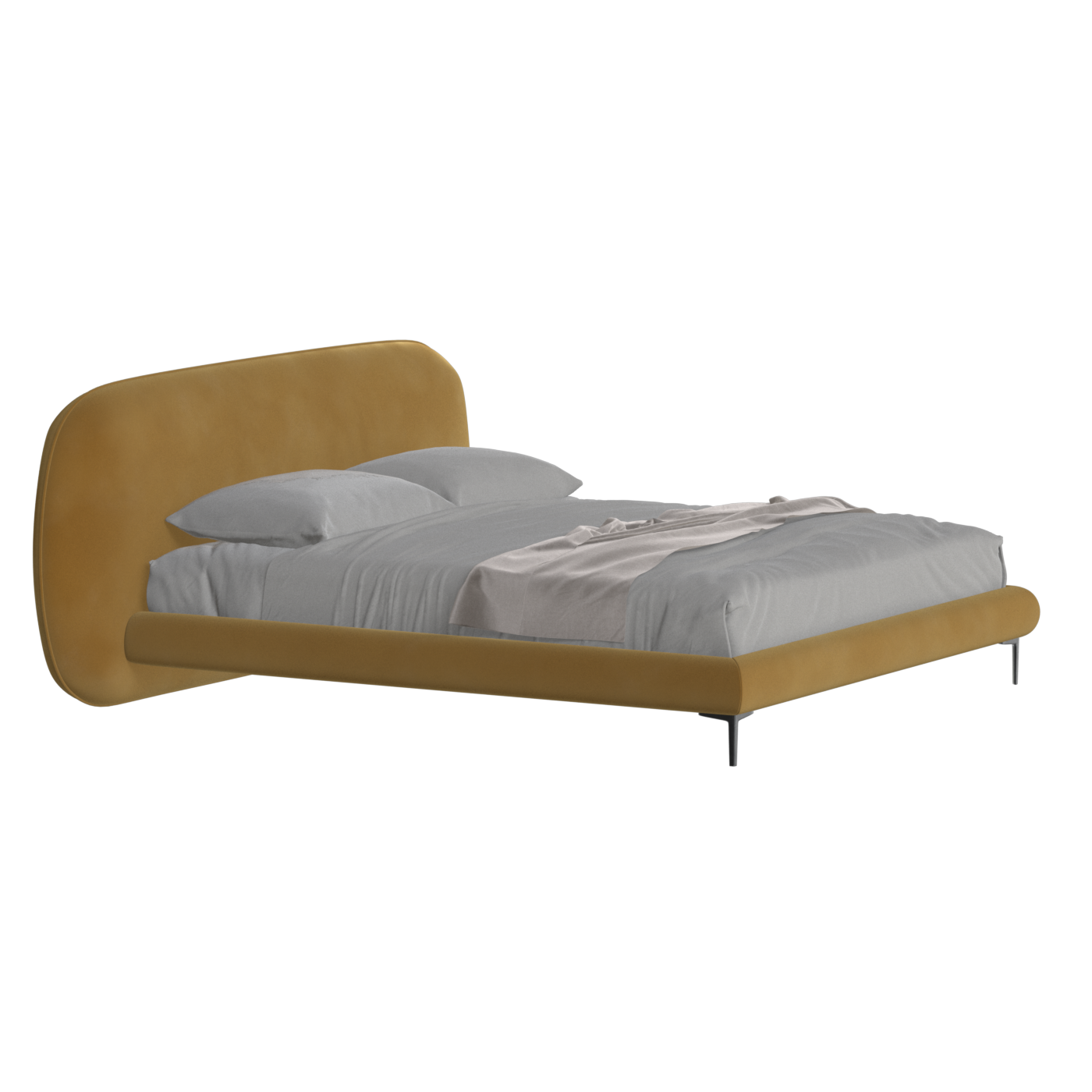 Bolzano Upholstered Bed with Curved Headboard