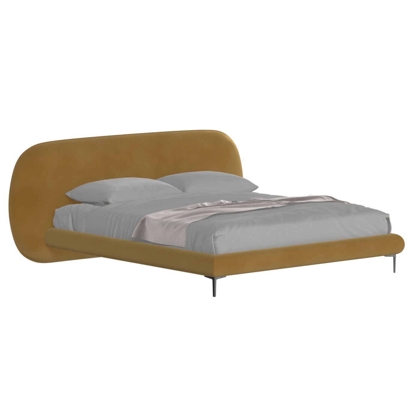 Bolzano Upholstered Bed with Curved Headboard