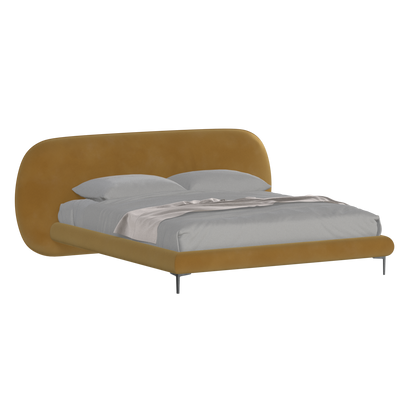 Bolzano Upholstered Bed with Curved Headboard