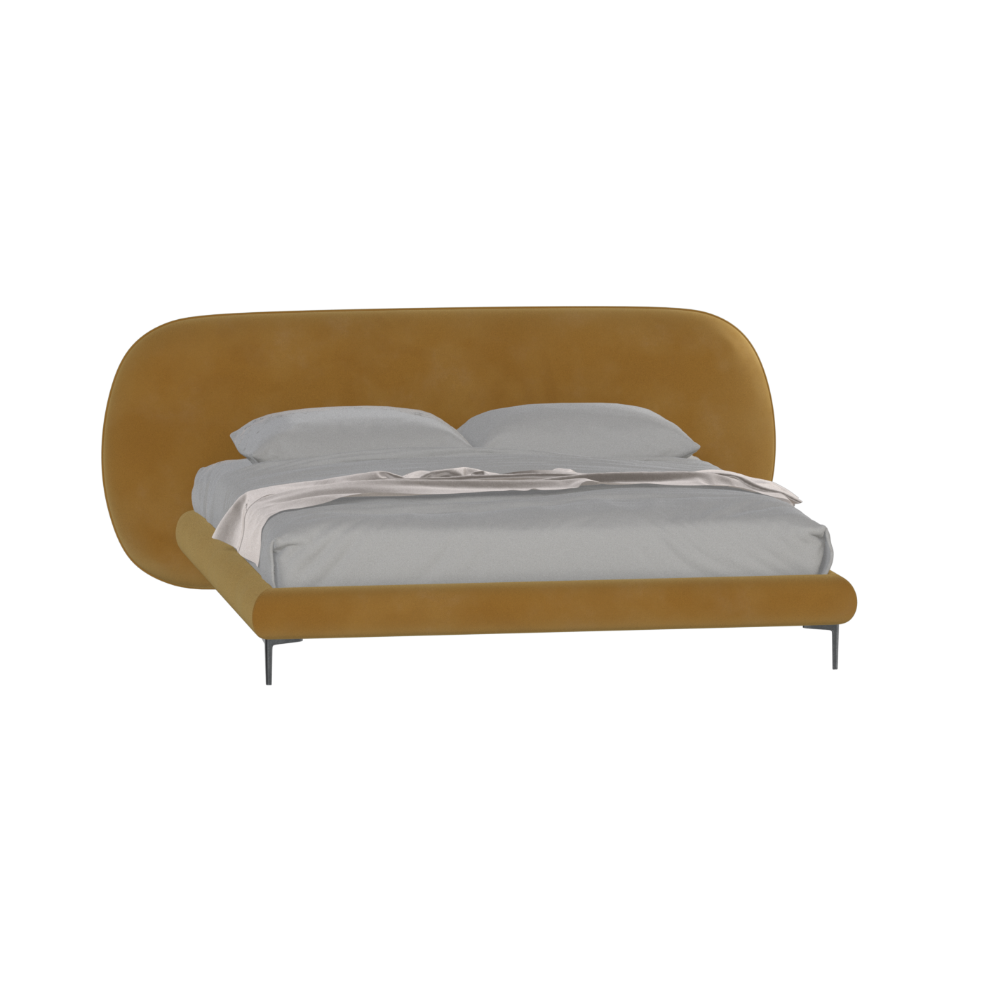 Bolzano Upholstered Bed with Curved Headboard