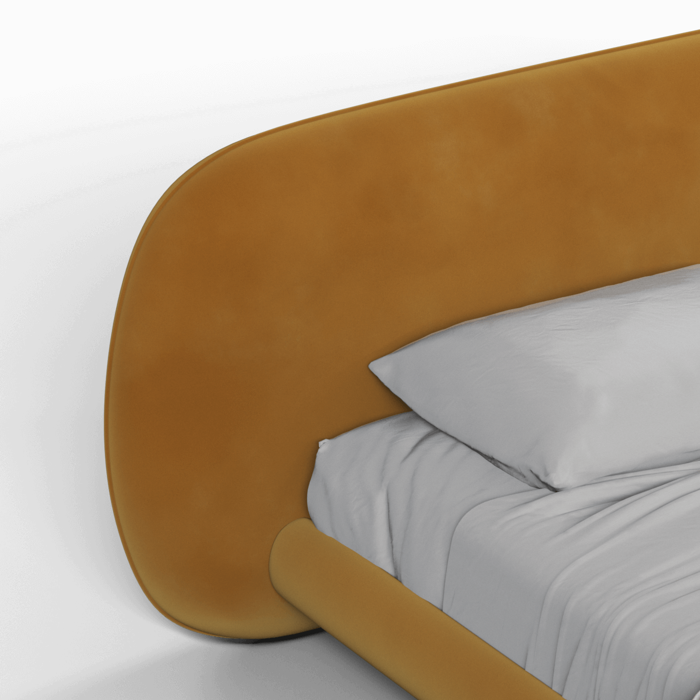 Bolzano Upholstered Bed with Curved Headboard