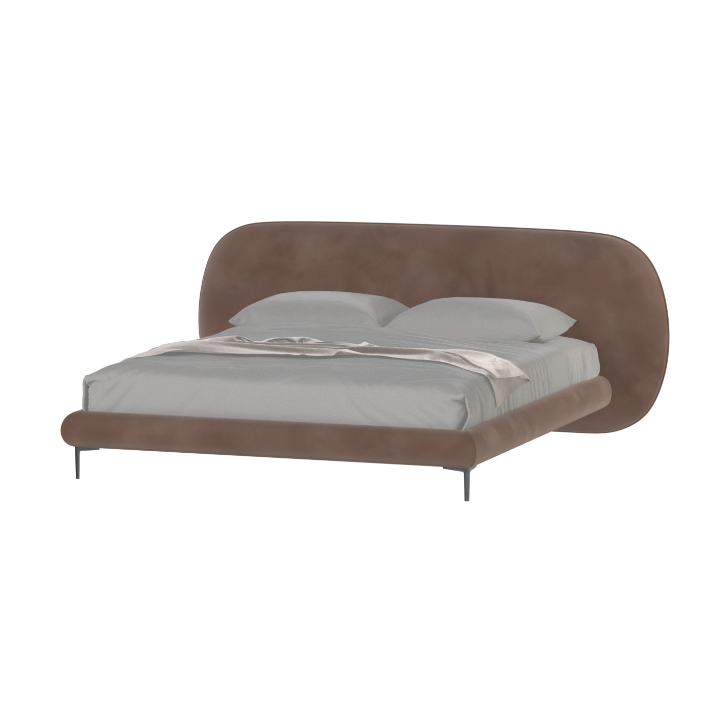 Bolzano Upholstered Bed with Curved Headboard