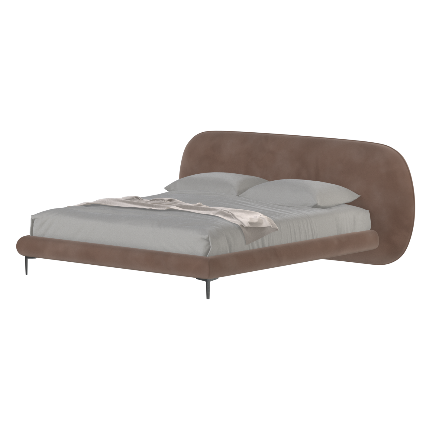 Bolzano Upholstered Bed with Curved Headboard