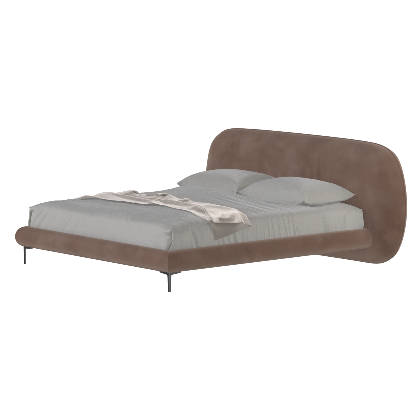 Bolzano Upholstered Bed with Curved Headboard
