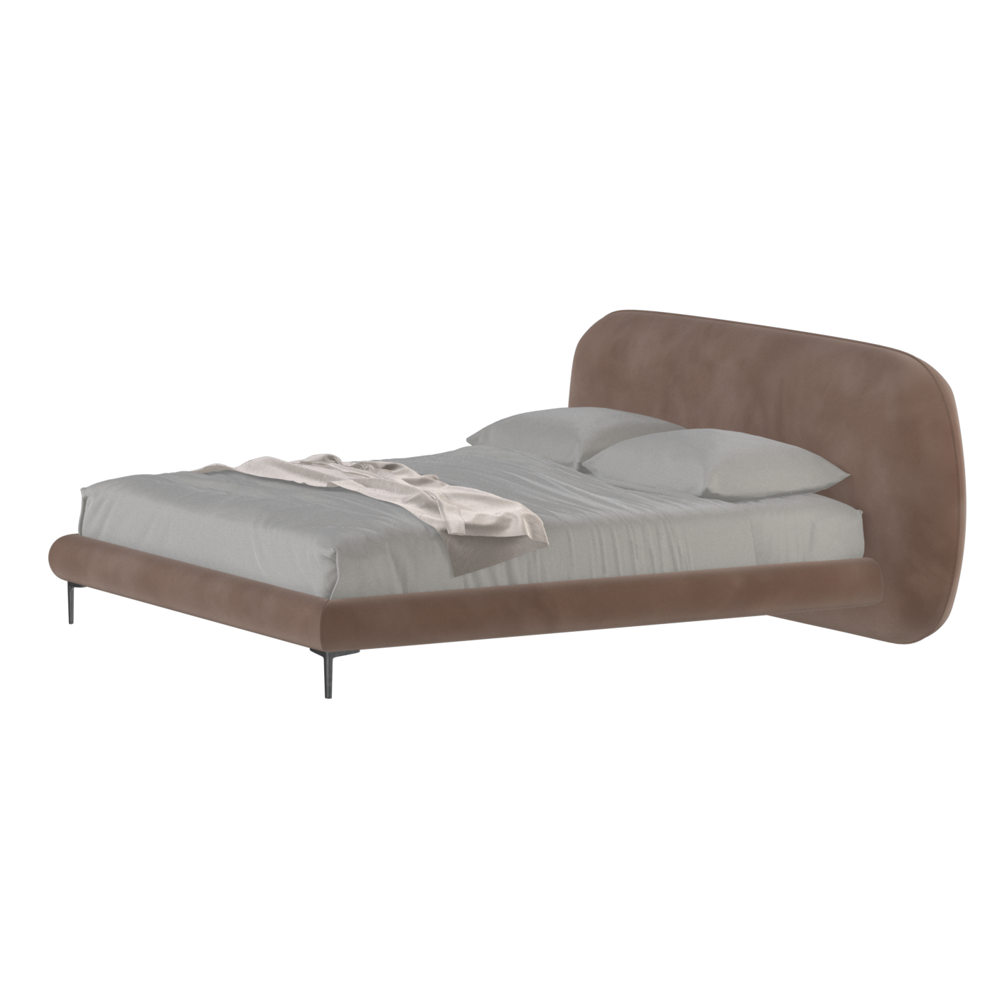 Bolzano Upholstered Bed with Curved Headboard