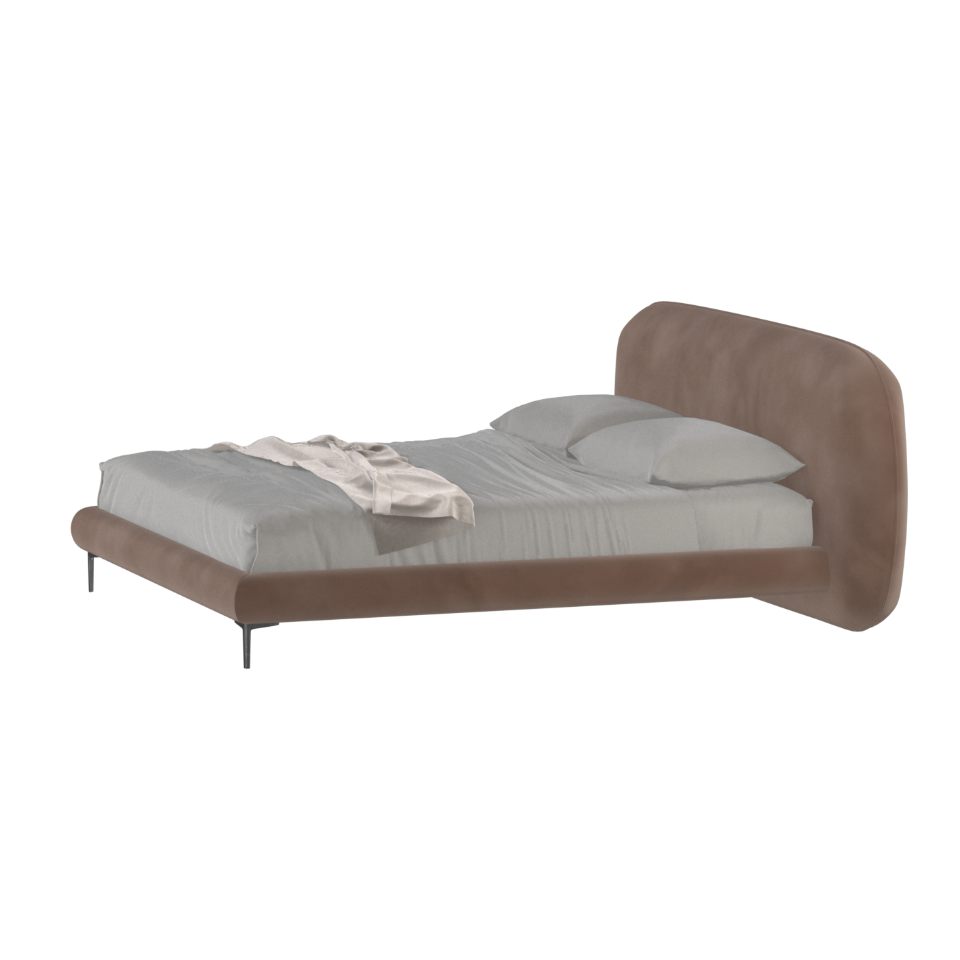 Bolzano Upholstered Bed with Curved Headboard