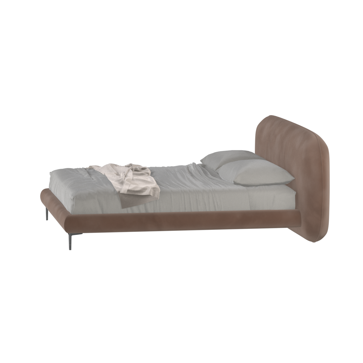 Bolzano Upholstered Bed with Curved Headboard