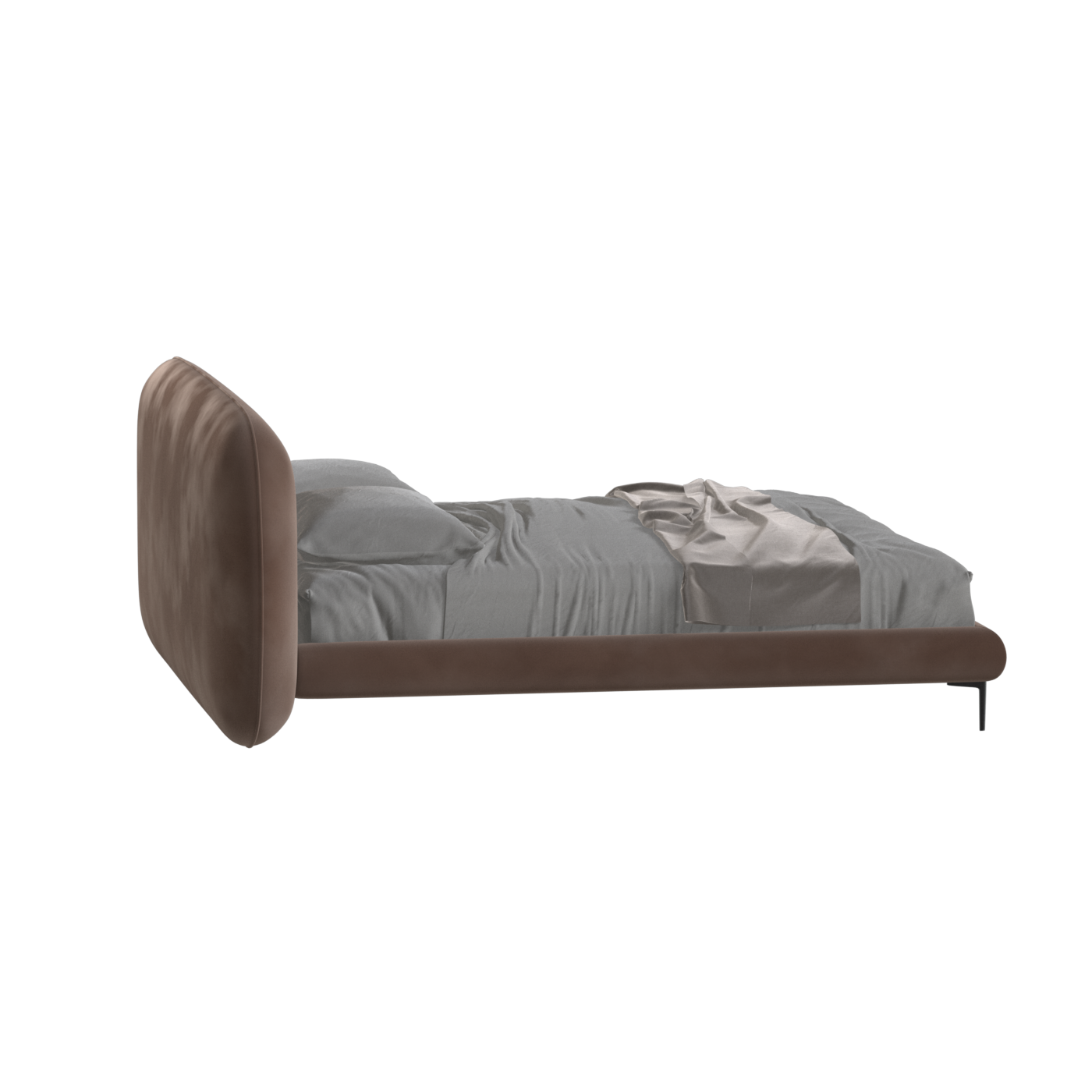Bolzano Upholstered Bed with Curved Headboard