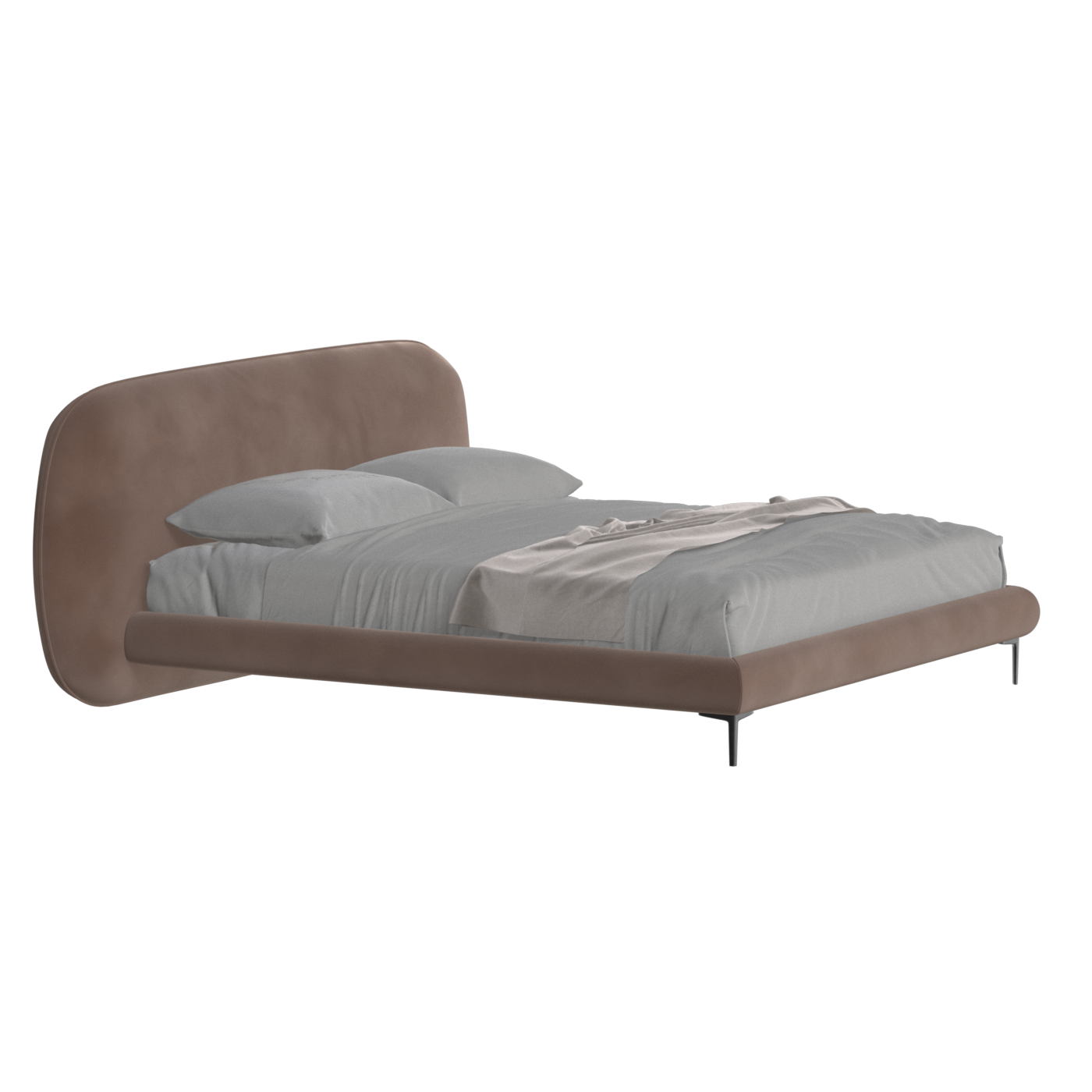Bolzano Upholstered Bed with Curved Headboard