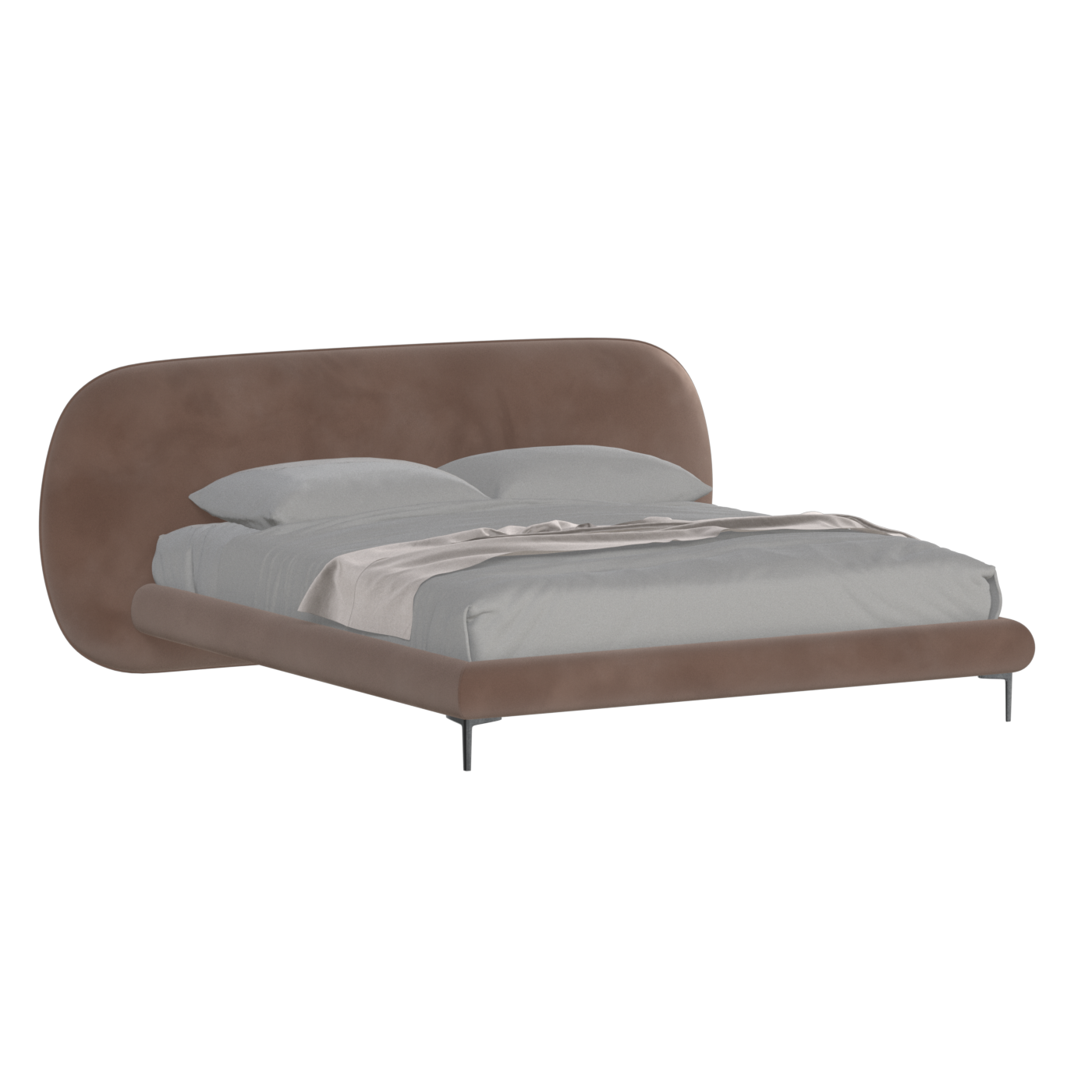 Bolzano Upholstered Bed with Curved Headboard