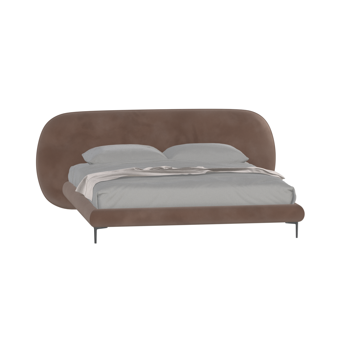 Bolzano Upholstered Bed with Curved Headboard