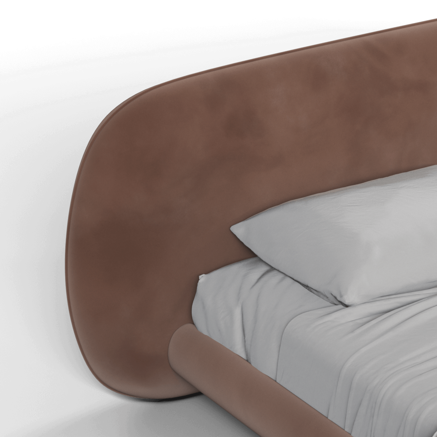 Bolzano Upholstered Bed with Curved Headboard