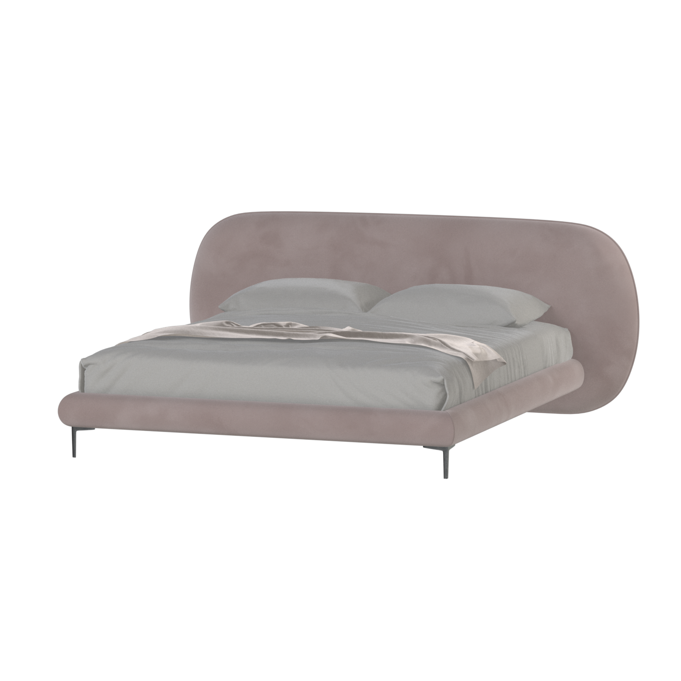 Bolzano Upholstered Bed with Curved Headboard