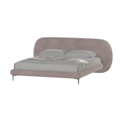 Bolzano Upholstered Bed with Curved Headboard