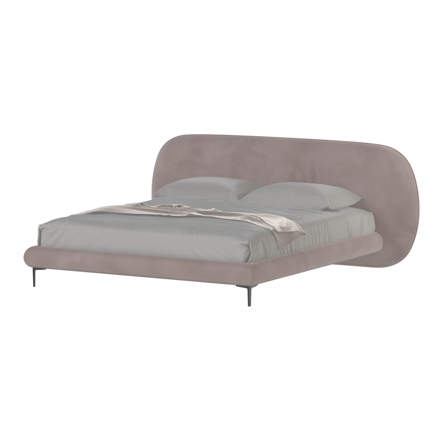 Bolzano Upholstered Bed with Curved Headboard