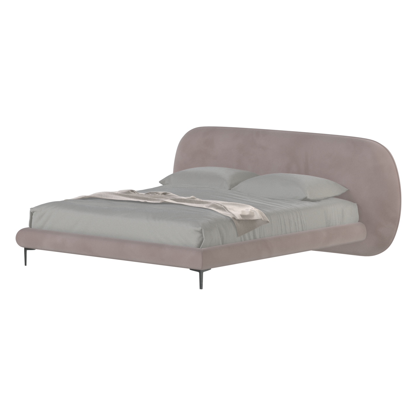 Bolzano Upholstered Bed with Curved Headboard