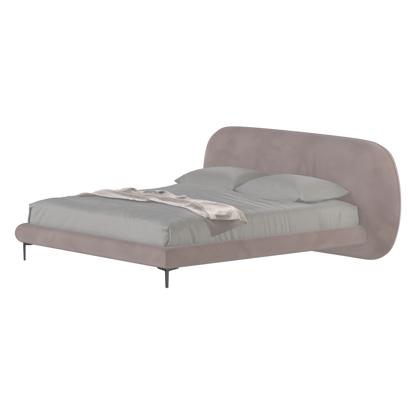 Bolzano Upholstered Bed with Curved Headboard