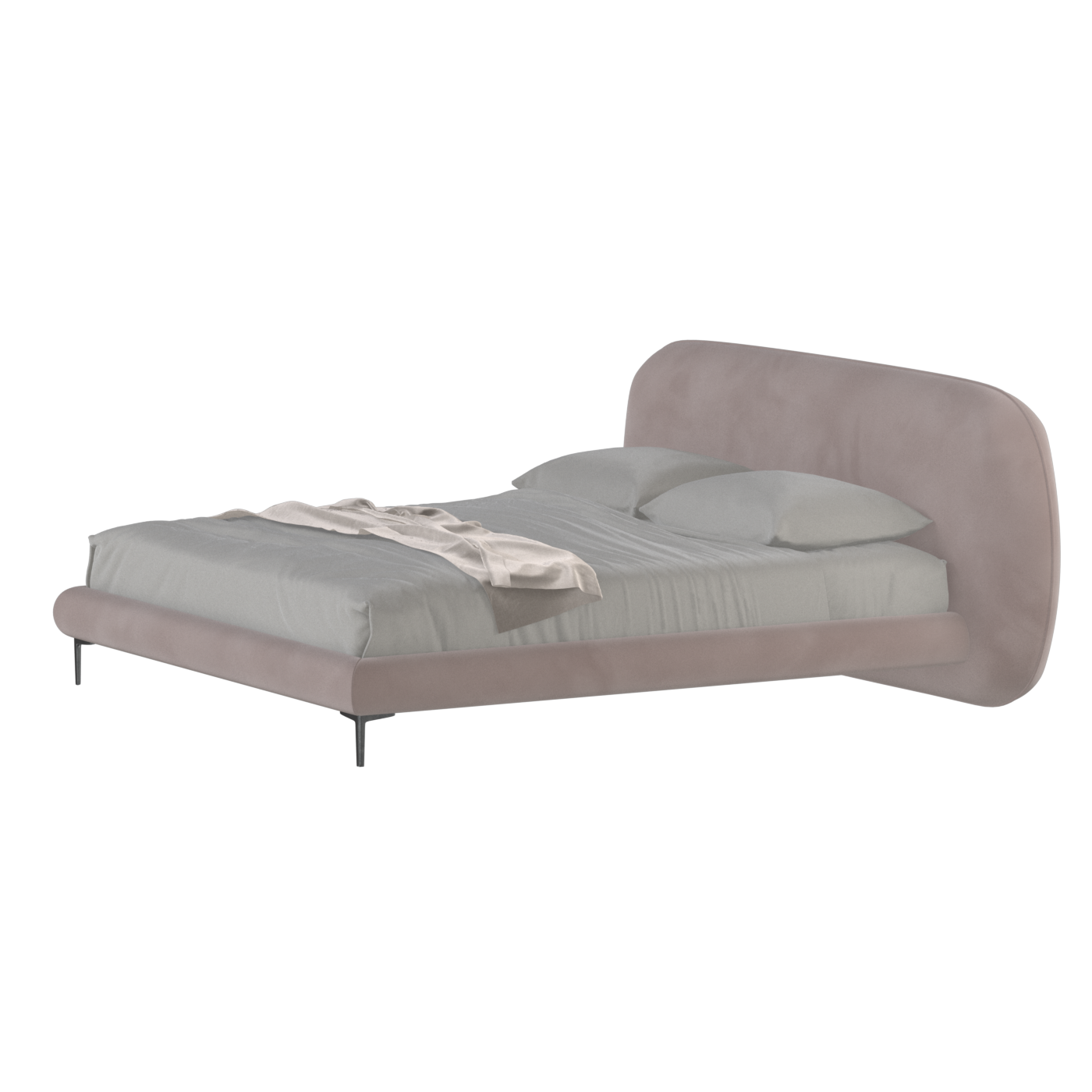 Bolzano Upholstered Bed with Curved Headboard