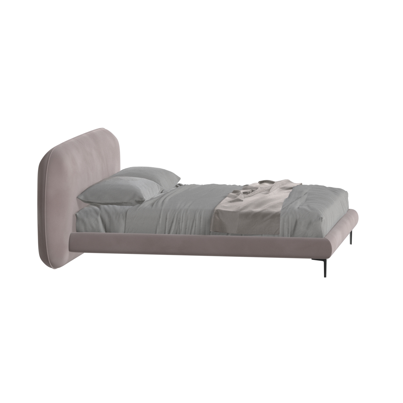 Bolzano Upholstered Bed with Curved Headboard