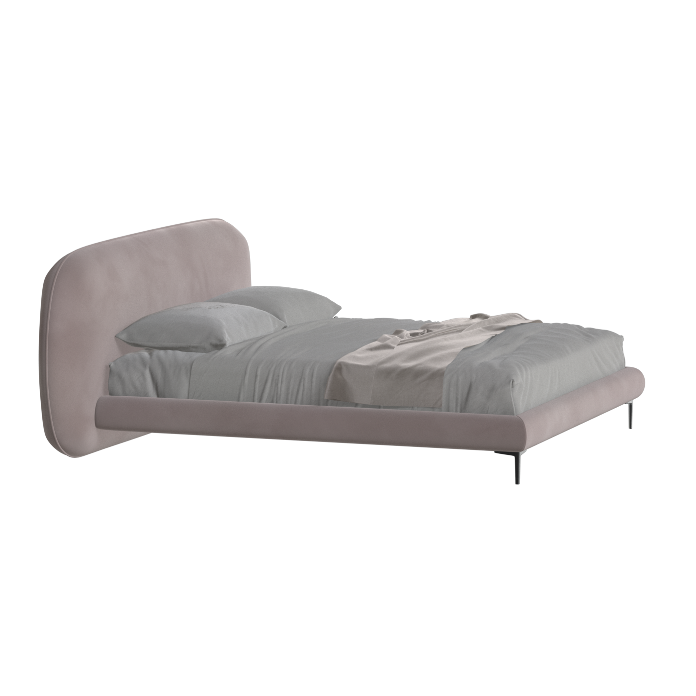 Bolzano Upholstered Bed with Curved Headboard