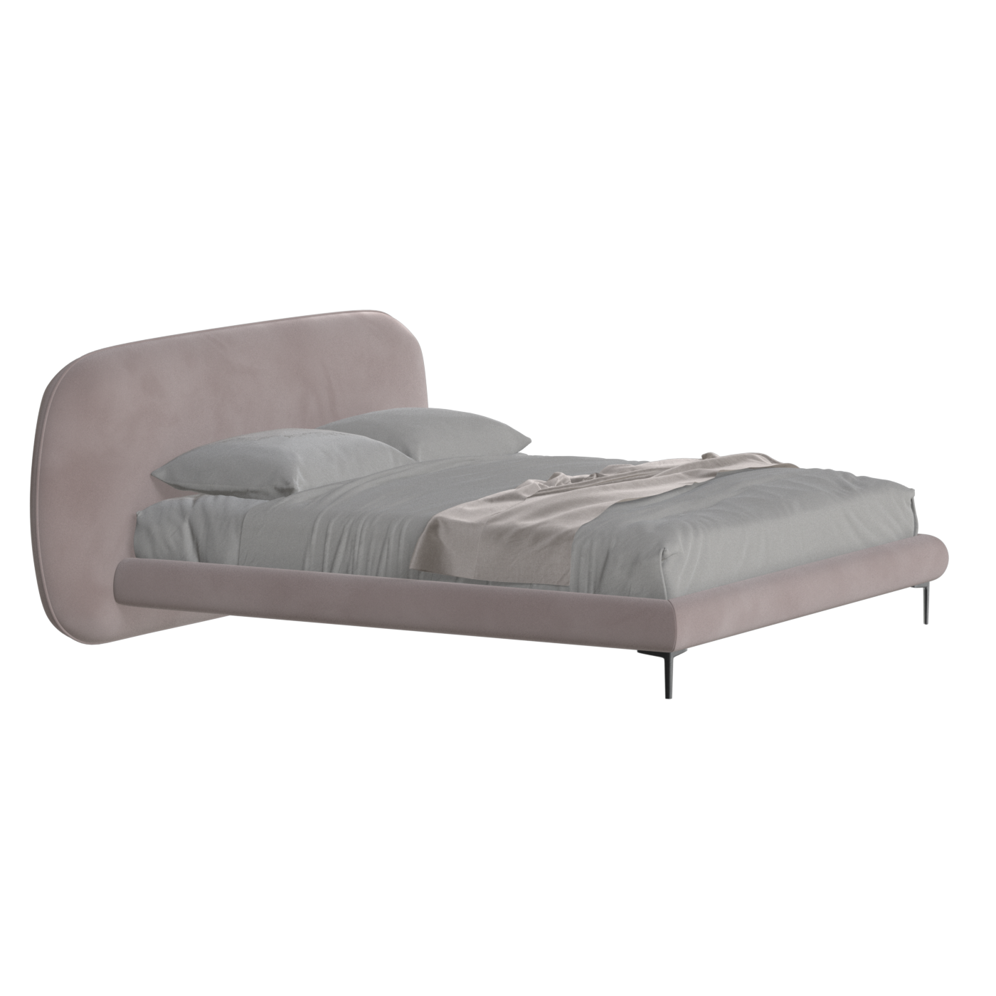 Bolzano Upholstered Bed with Curved Headboard